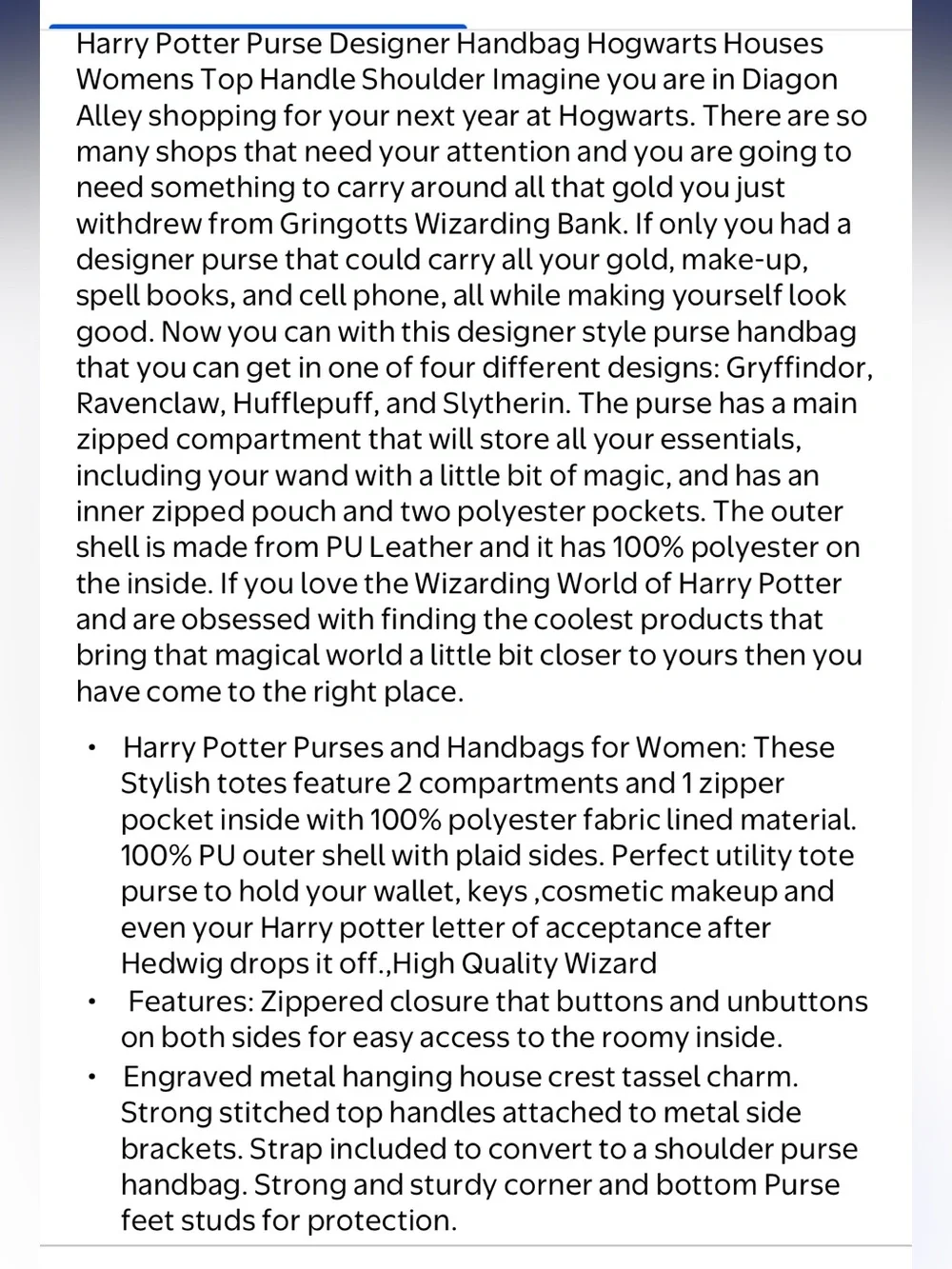 Harry Potter Gryffindor Satchel